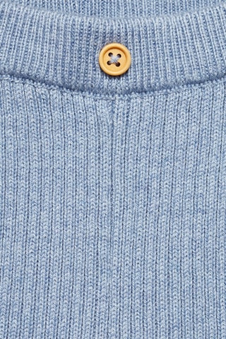 Legging maille côtelée coton - Bleu