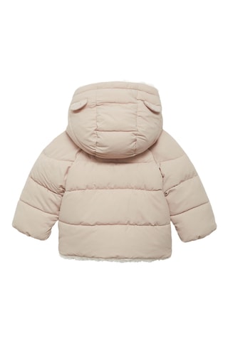 Anorak matelassé capuche oreilles - Beige