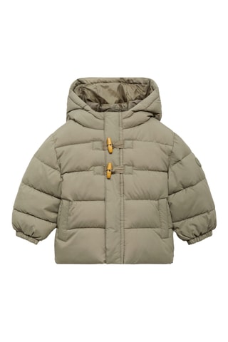 Anorak matelassée imitation mouton retourné - Vert