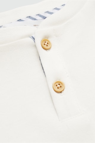 Pyjama long à rayures - Blanc cassé