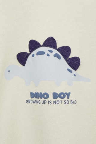 T-shirt imprimé dinosaure - Vert pastel