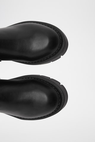 Bottines empiècements élastiques - Noir