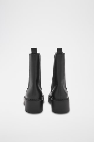 Bottines empiècements élastiques - Noir