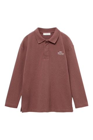 Polo détail brodé - Bordeaux