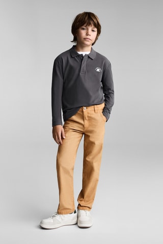 Polo détail brodé - Anthracite