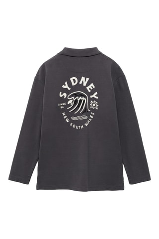 Polo détail brodé - Anthracite