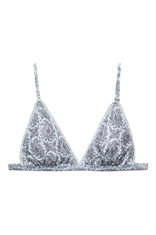 Soutien-gorge triangle imprimé  - Vert