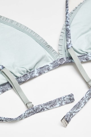 Soutien-gorge triangle imprimé  - Vert
