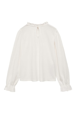 T-shirt détails froncés - Blanc cassé