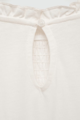 T-shirt détails froncés - Blanc cassé