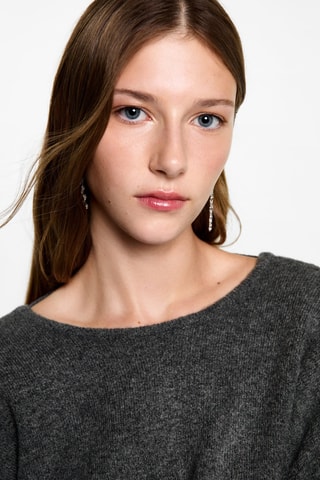 Pull-over dos ouvert - Gris