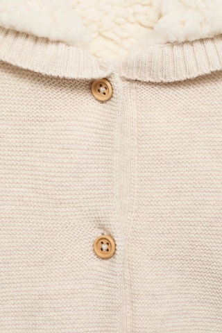 Cardigan maille intérieur polaire moutonnée - Sable