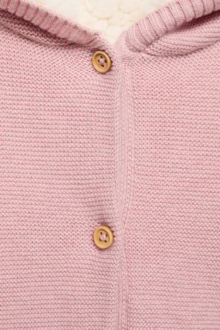Cardigan maille intérieur polaire moutonnée - Rose