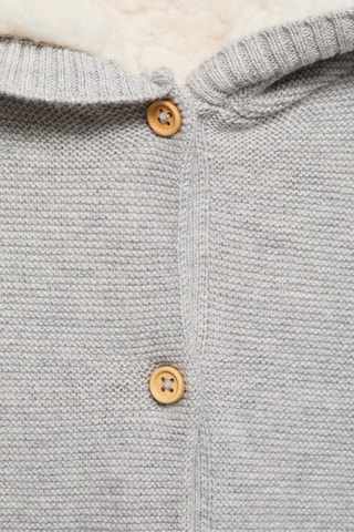 Cardigan maille intérieur polaire moutonnée - Gris chiné