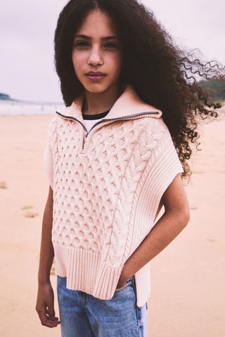 Pull sans manches - Rose clair