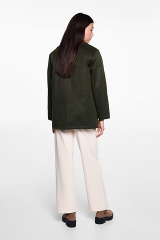 Parka longue effet ciré - Vert