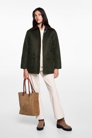 Parka longue effet ciré - Vert