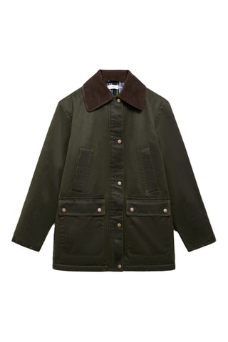 Parka longue effet ciré - Vert