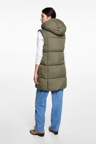 Gilet matelassé à capuche - Kaki
