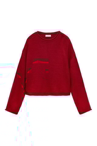 Pull-over maille - Rouge
