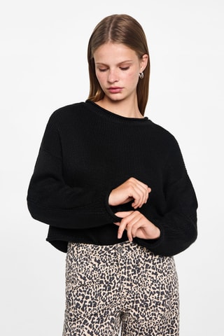 Pull-over maille - Noir