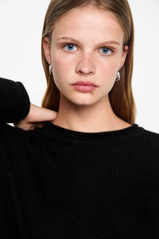 Pull-over maille - Noir