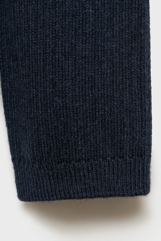 Pull-over maille côtelée - Bleu marine