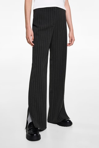 Pantalon de costume à rayures - Gris