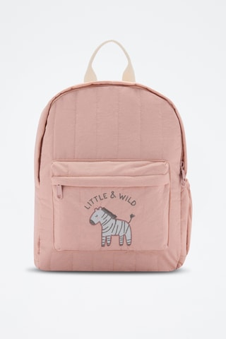 Sac à dos détail brodé - Rose pâle
