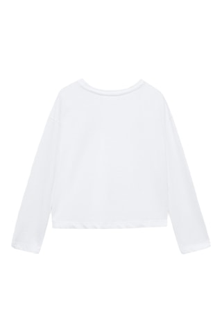 T-shirt détails brodés - Blanc cassé