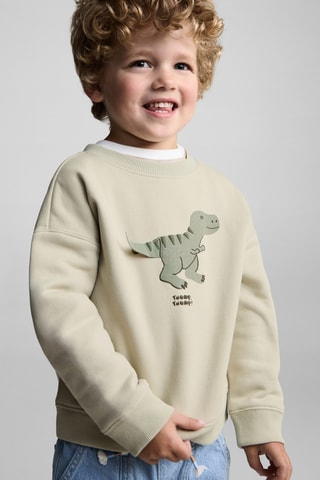 Sweat-shirt imprimé animé - Vert pastel