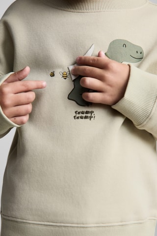 Sweat-shirt imprimé animé - Vert pastel