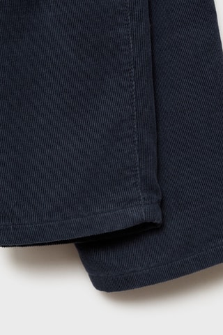 Pantalon velours côtelé boutonné - Bleu marine