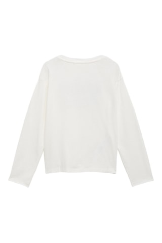T-shirt imprimé clouté - Blanc cassé