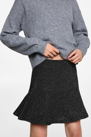 Jupe maille Lurex - Noir