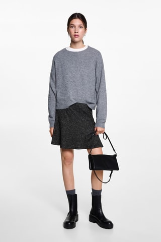 Jupe maille Lurex - Noir