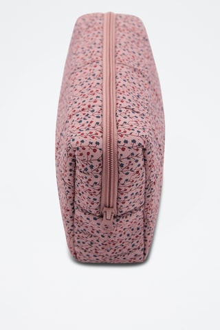 Trousse de toilette matelassée imprimée - Rose