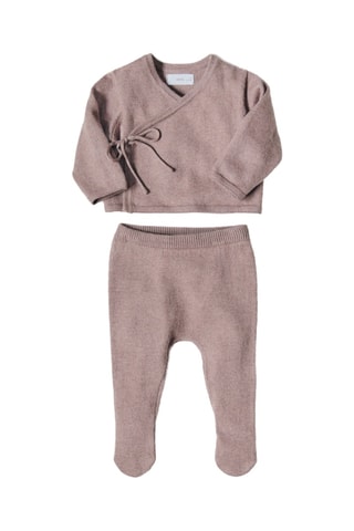 Pantalon à pieds coton - Marron