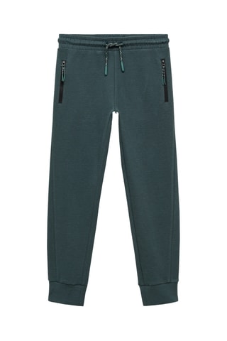 Pantalon jogging poches zippées - Vert foncé