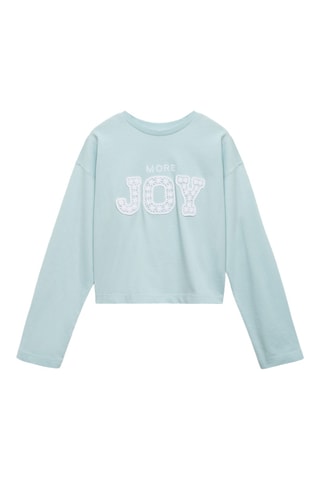 T-shirt coton imprimé - Vert d'eau