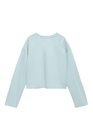 T-shirt coton imprimé - Vert d'eau