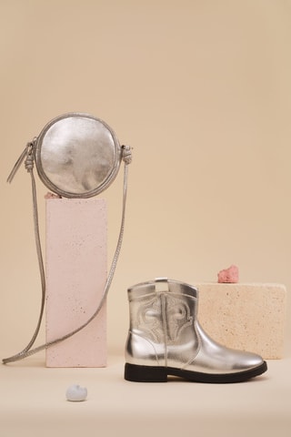 Sac cuir métallisé - Argenté