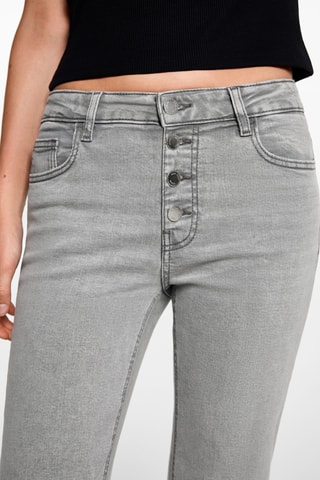 Jean flare boutons - Gris