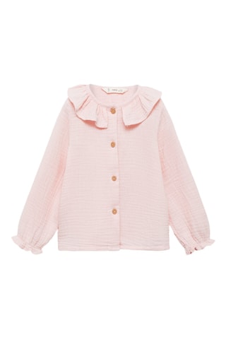 Blouse coton tissu plissé - Rose