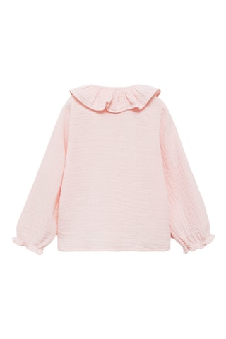 Blouse coton tissu plissé - Rose