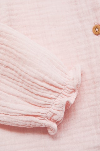Blouse coton tissu plissé - Rose