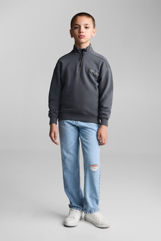 Sweat-shirt coton imprimé - Anthracite