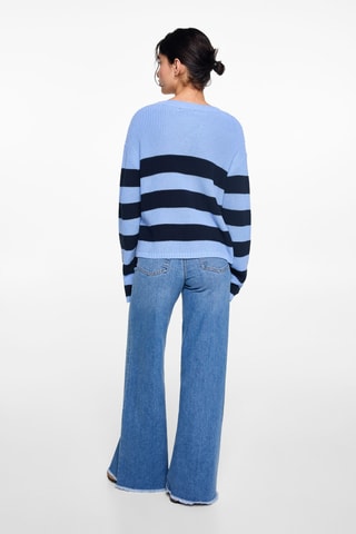 Pull à rayures - Bleu