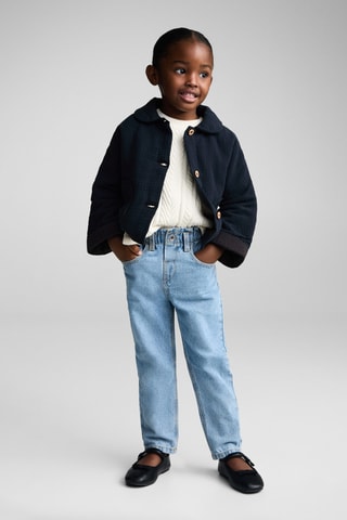 Veste tissu plissé poches - Bleu marine