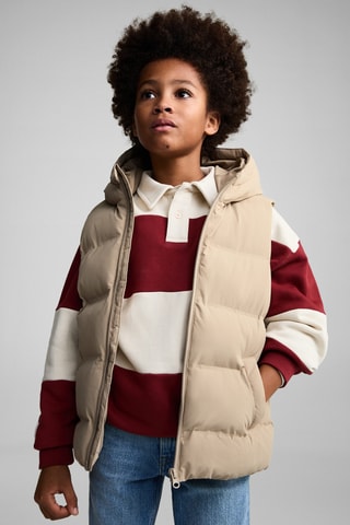 Gilet matelassé à capuche - Gris